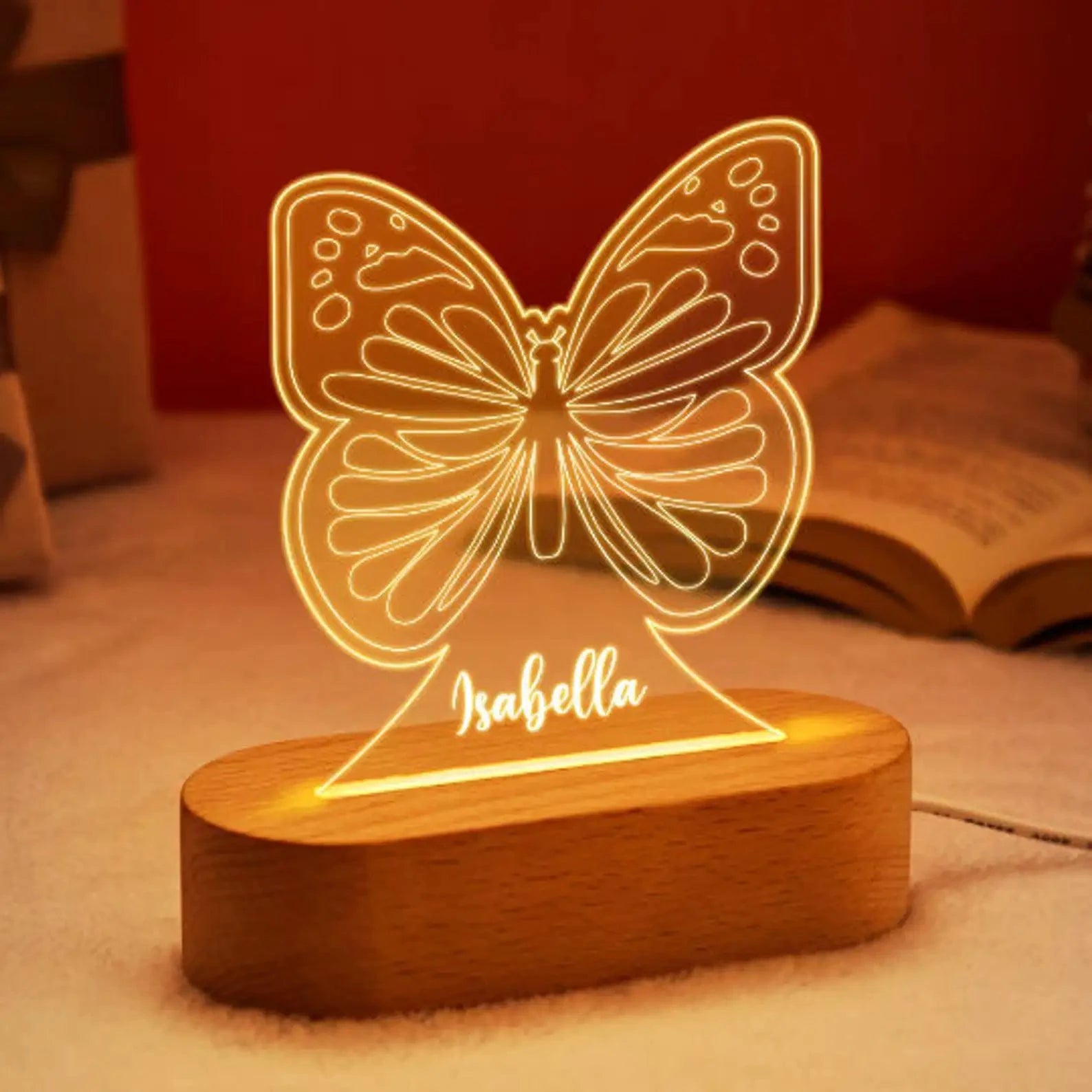 Baby Kids USB Night Light Personalized Children Name Lamp Custom Nursery Newborn Bedroom Home Decoration Birthday Souvenir Gift by Gifts Foundry