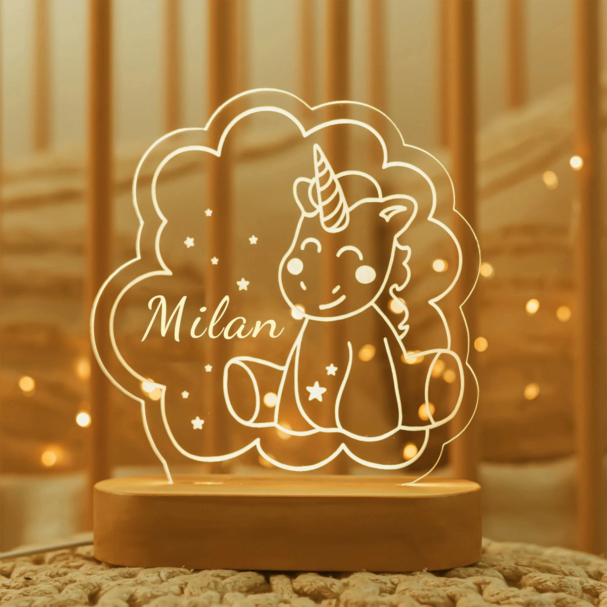 Baby Kids USB Night Light Personalized Children Name Lamp Custom Nursery Newborn Bedroom Home Decoration Birthday Souvenir Gift by Gifts Foundry