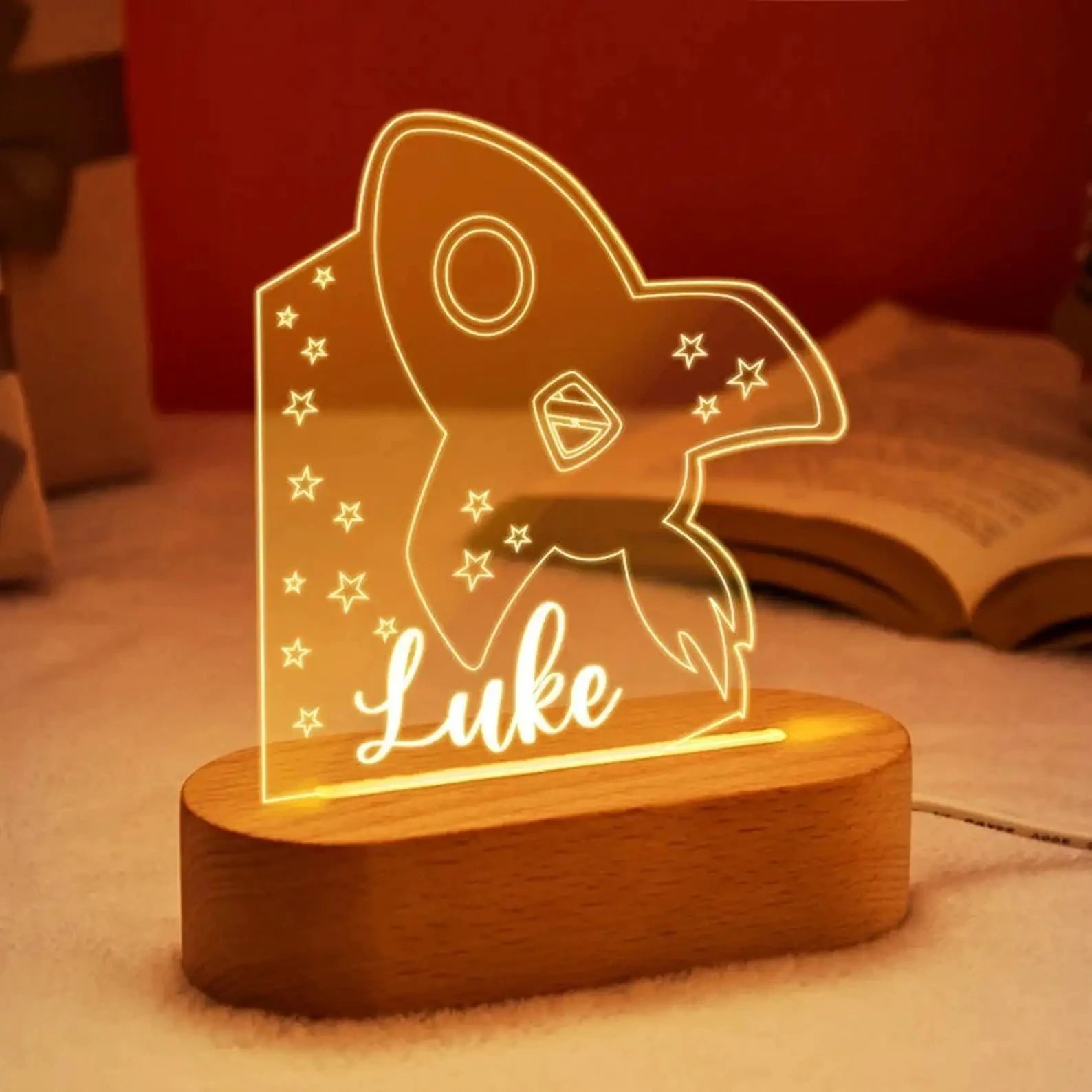 Baby Kids USB Night Light Personalized Children Name Lamp Custom Nursery Newborn Bedroom Home Decoration Birthday Souvenir Gift by Gifts Foundry