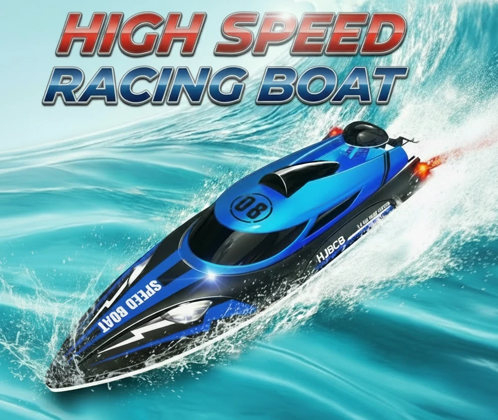High-Speed LED RC Racing Boat by Gifts Foundry