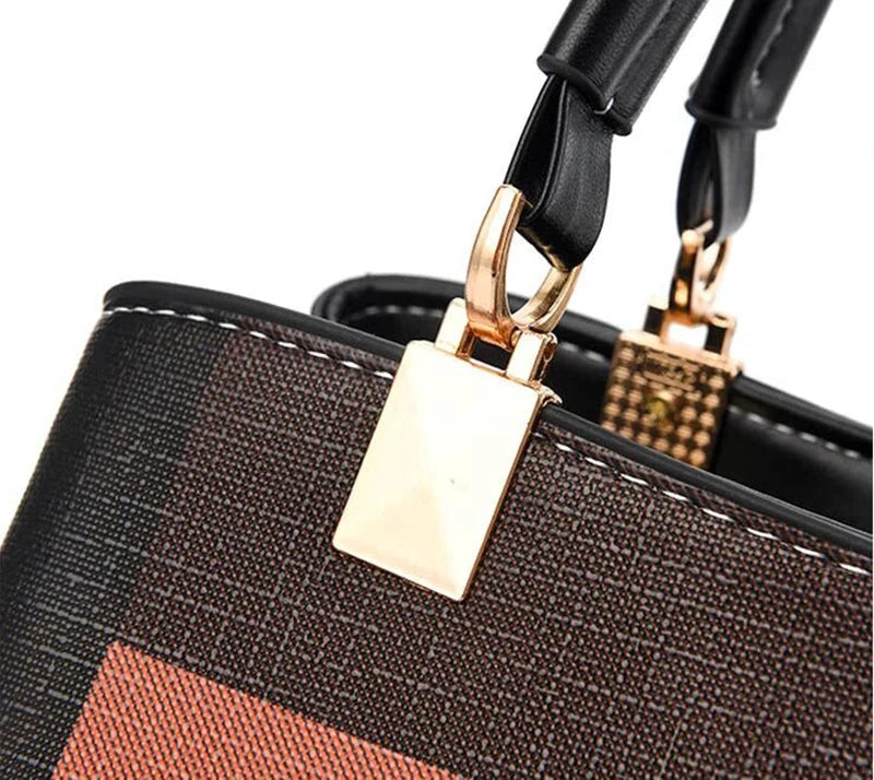 Plaid Satchel Handbag for Women by Gifts Foundry