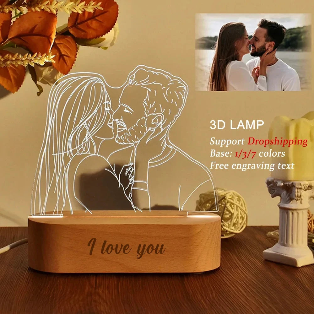 Custom 3D Photo Night Light by Gifts Foundry