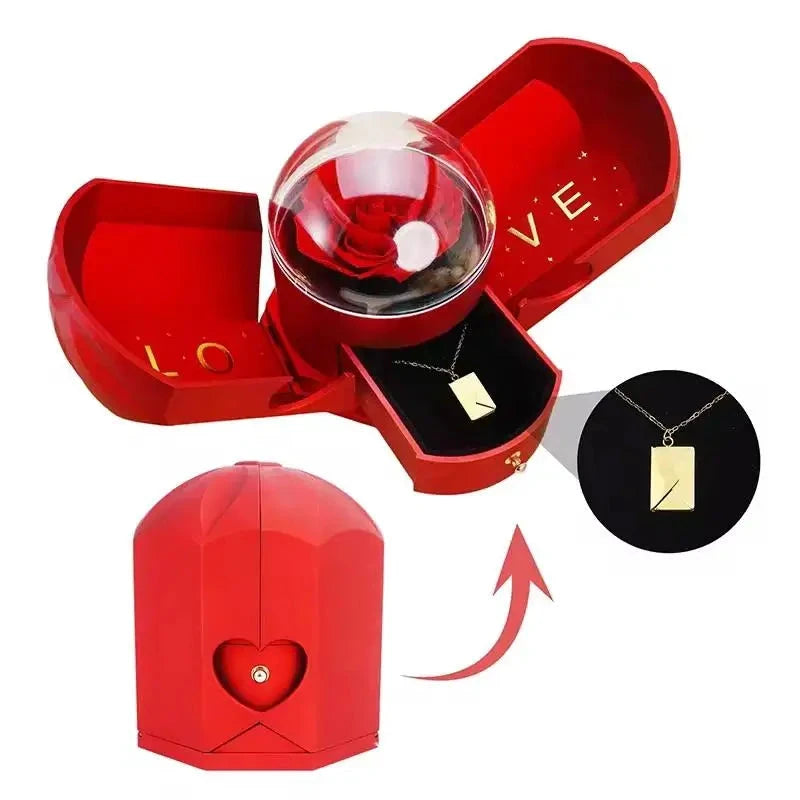 Heart Rose Surprise Jewelry Gift Box by Gifts Foundry