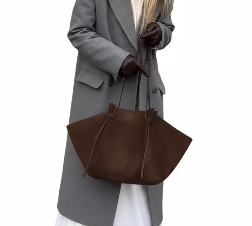 Wing-shaped Suede Tote Large Designer Handbag by Gifts Foundry