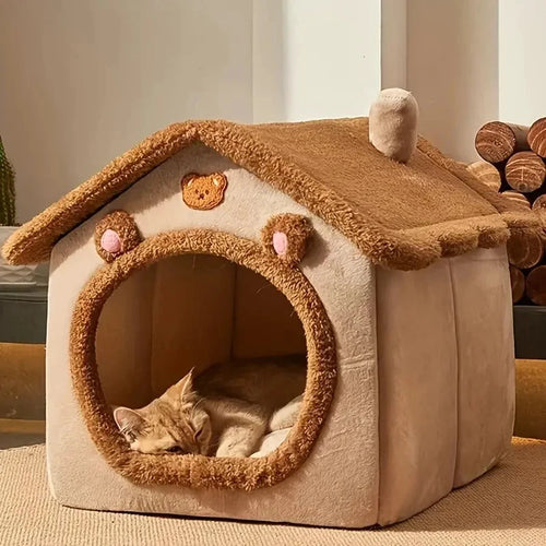 Foldable Pet House Removable Washable Cat House Puppy Cave Sofa Pet Bed House for Extra Small Dogs and Small and Medium Cats by Gifts Foundry
