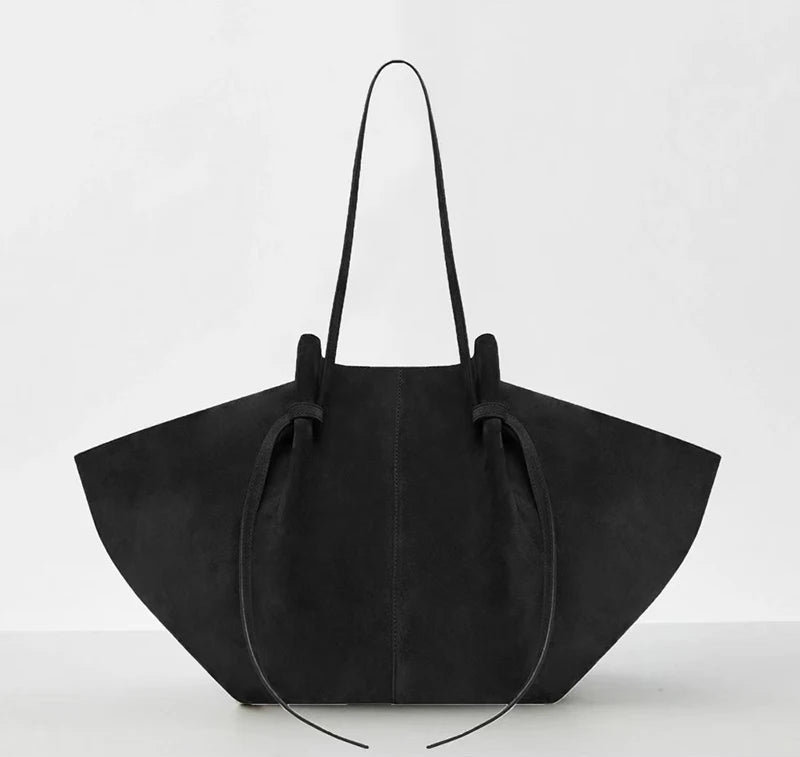 Wing-shaped Suede Tote Large Designer Handbag by Gifts Foundry