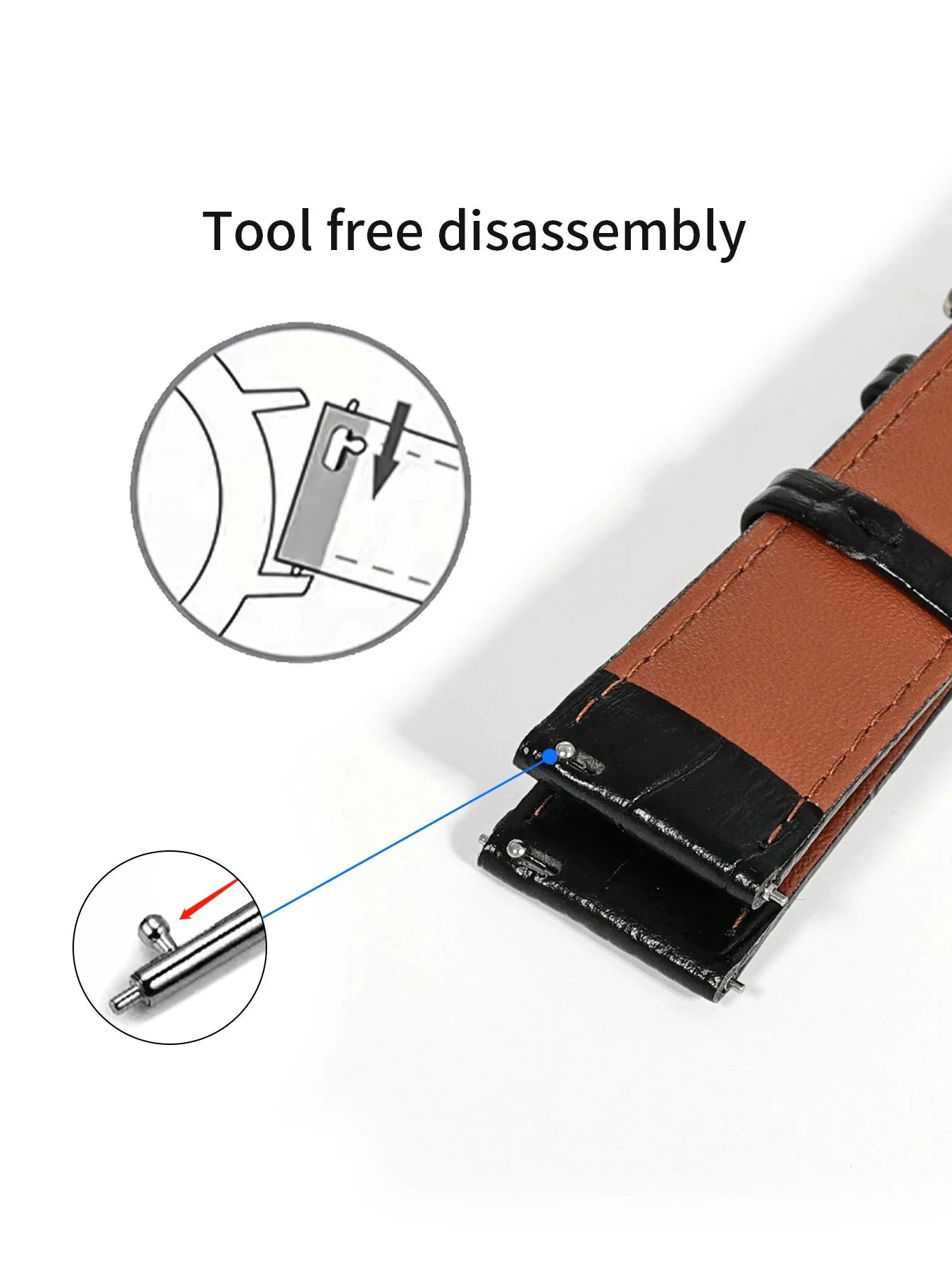 Premium Men leather strap watch (2 Colored straps included) by Gifts Foundry