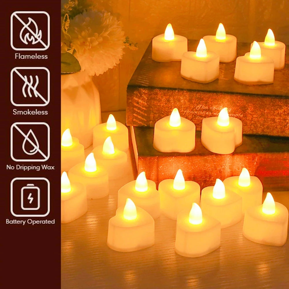 Romantic Love Decor LED Candle Lights & Rose Petals Set by Gifts Foundry