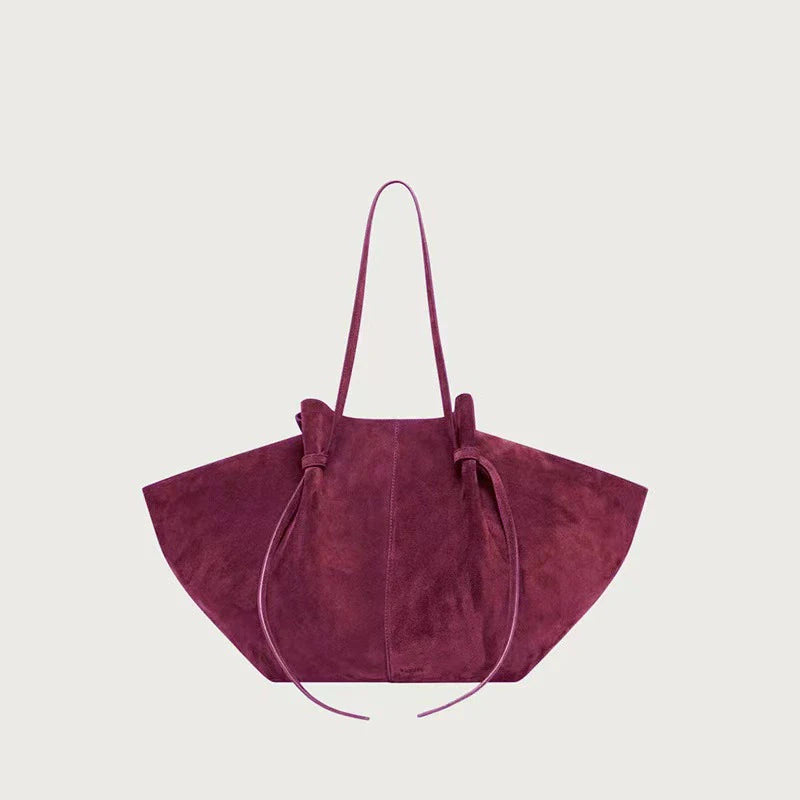 Wing-shaped Suede Tote Large Designer Handbag by Gifts Foundry