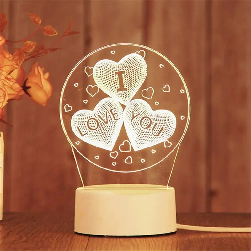 Romantic Love You LED Night Lamp | Bedroom Decor by Gifts Foundry