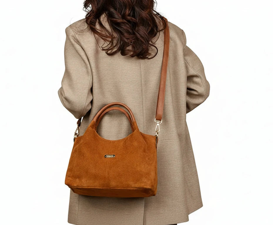 Vintage Faux Suede Tote Bag by Gifts Foundry