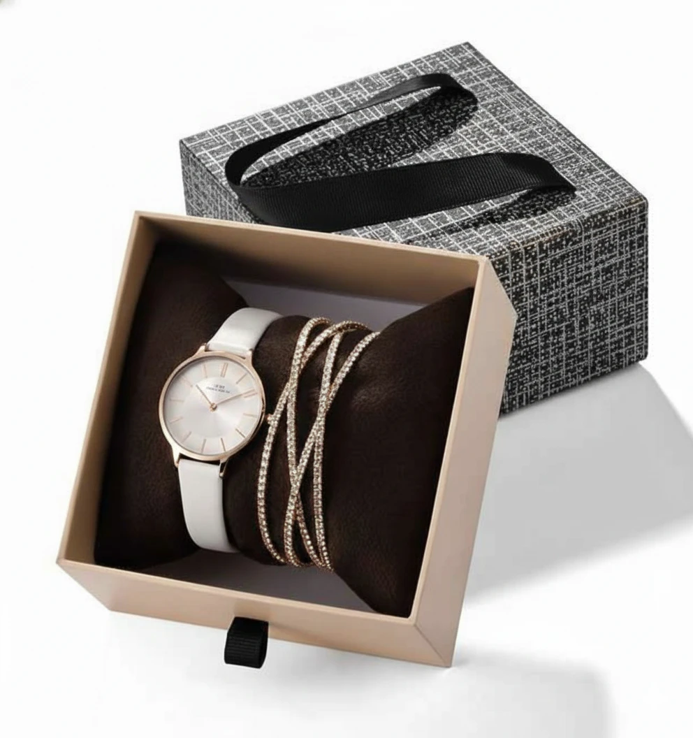 Watch & Bracelet Gift Set for Her by Gifts Foundry