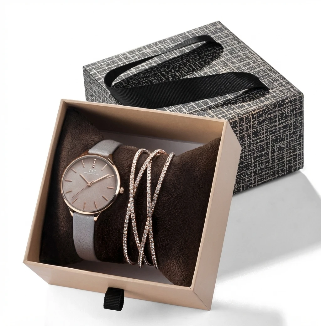 Watch & Bracelet Gift Set for Her by Gifts Foundry